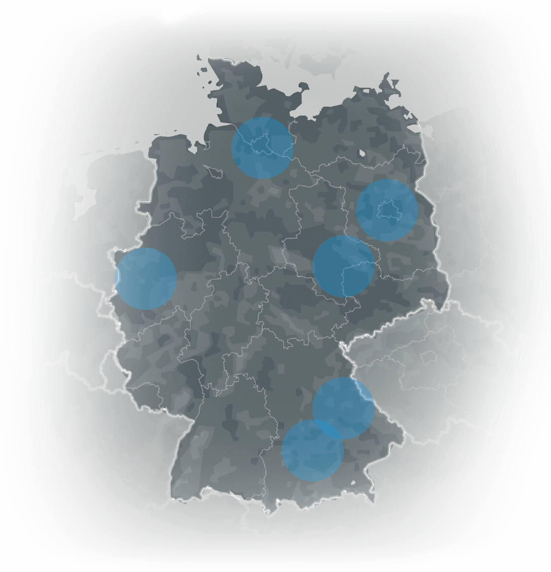 Karte von Deutschland mit den SSF-Standorten 