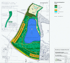 Pucher See, Genehmigungs- und Rekultivierungsplan zum Abbau von Kies